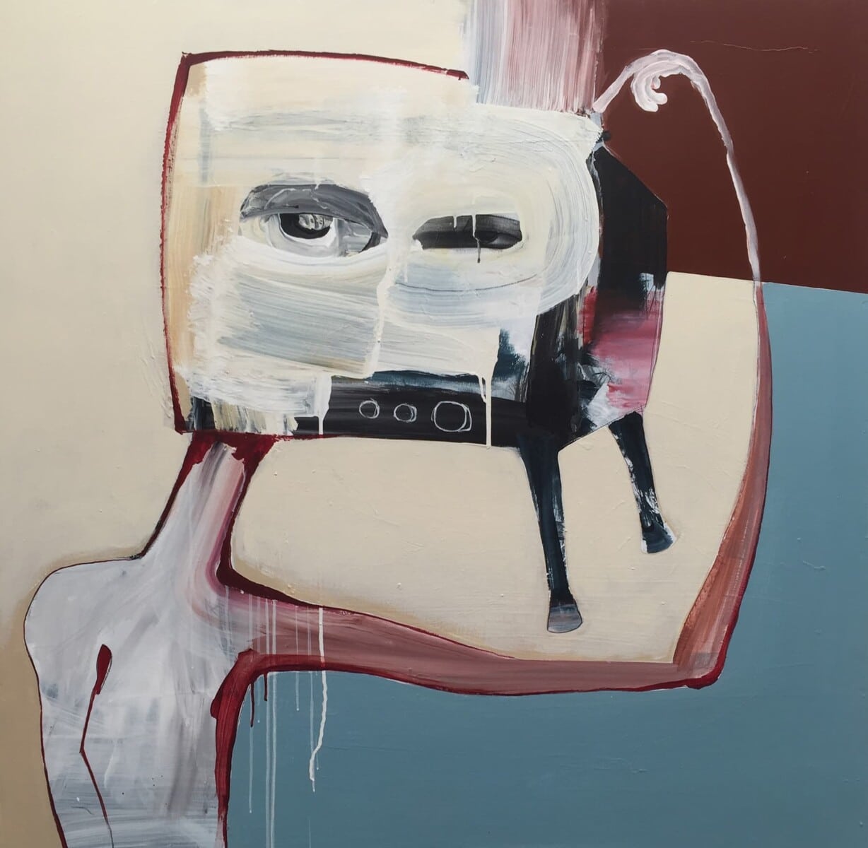 07. BRENDAN KELLY Enough is Enough 120 x 120cm acrylic on plywood- 2,900.00 AUD