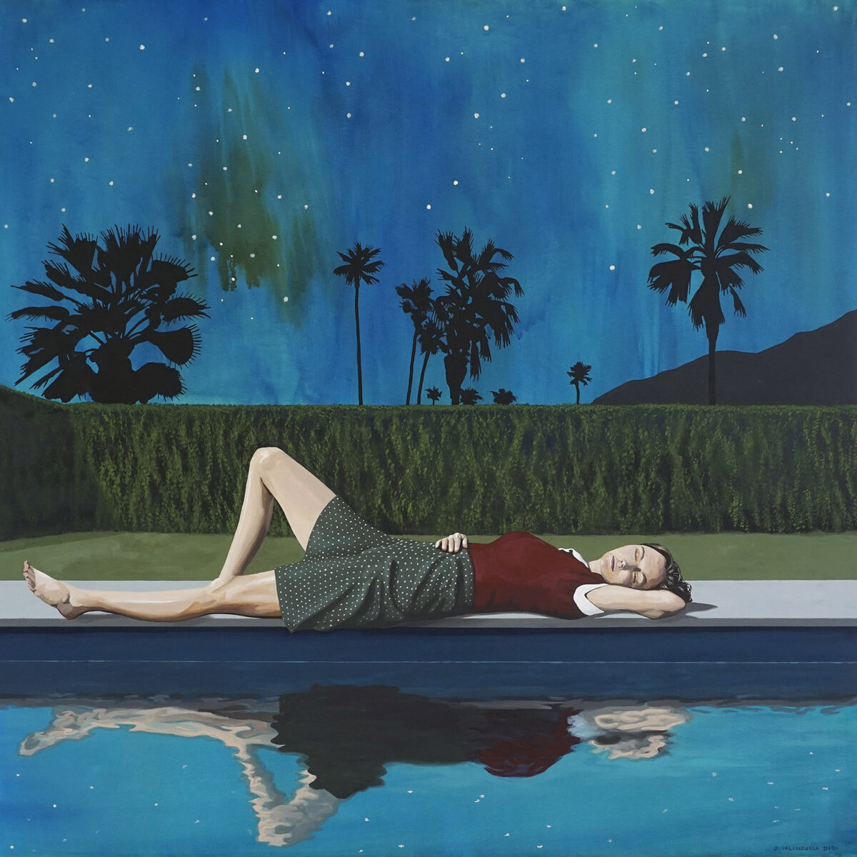 96. J VALENZUELA DIDI Visions Of The Dark Night 101 x 101cm acrylic on canvas 4500AUD