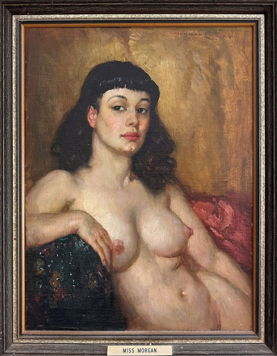 NORMAN LINDSAY Miss Morgan framed web