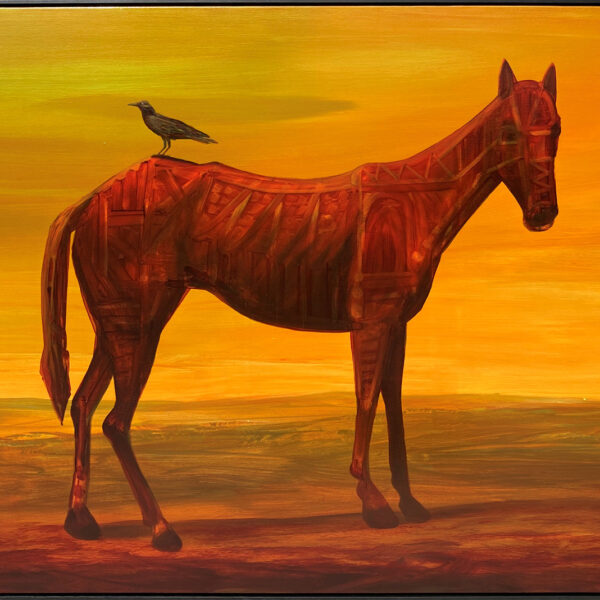 77.DEAN-REILLY-The-Ghost-Of-Phar-Lap-121-x-183cm-acrylic-on-cotton-5300.00AUD A Framed
